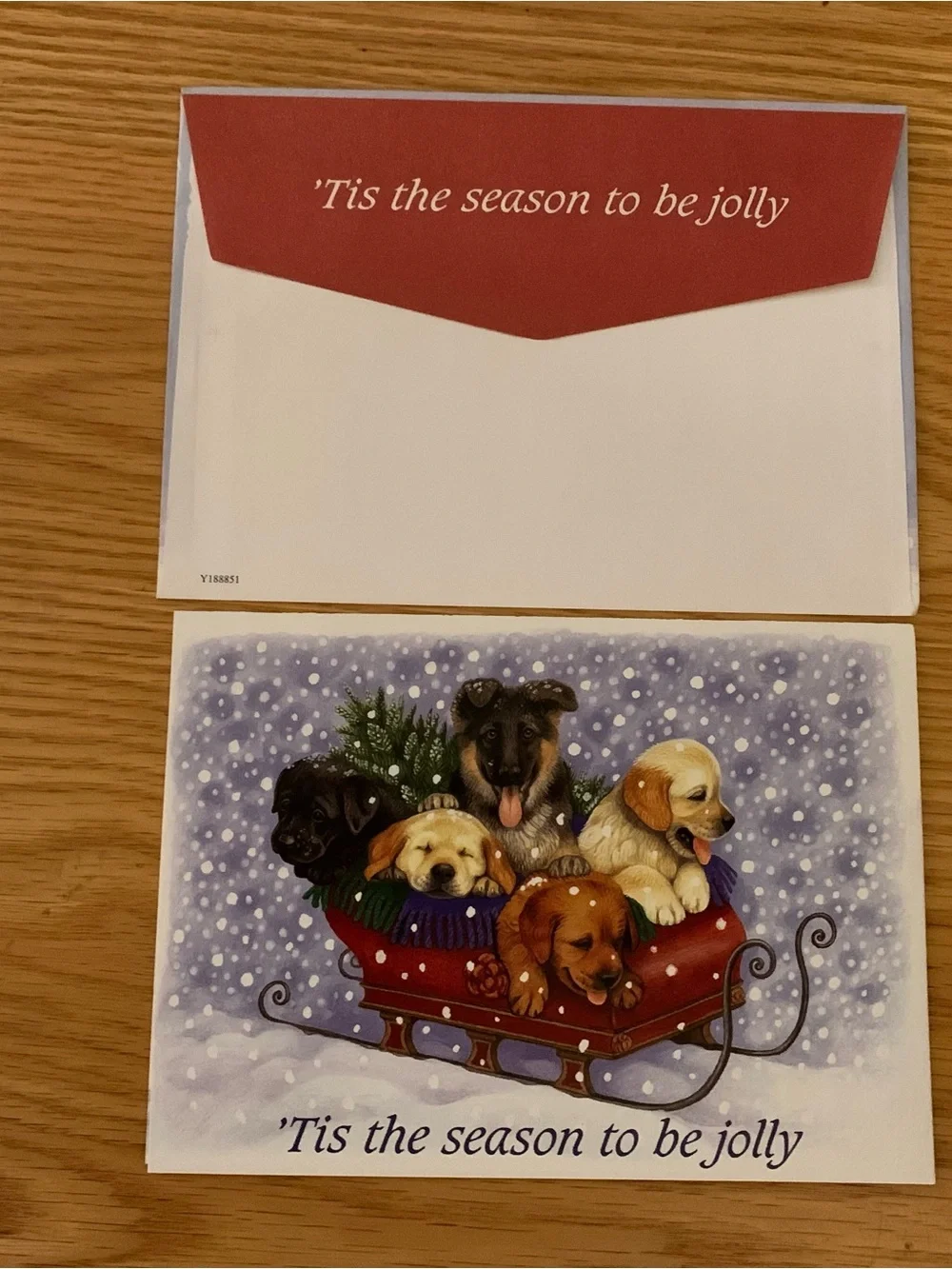 Dog Christmas Cards (7) w/postage